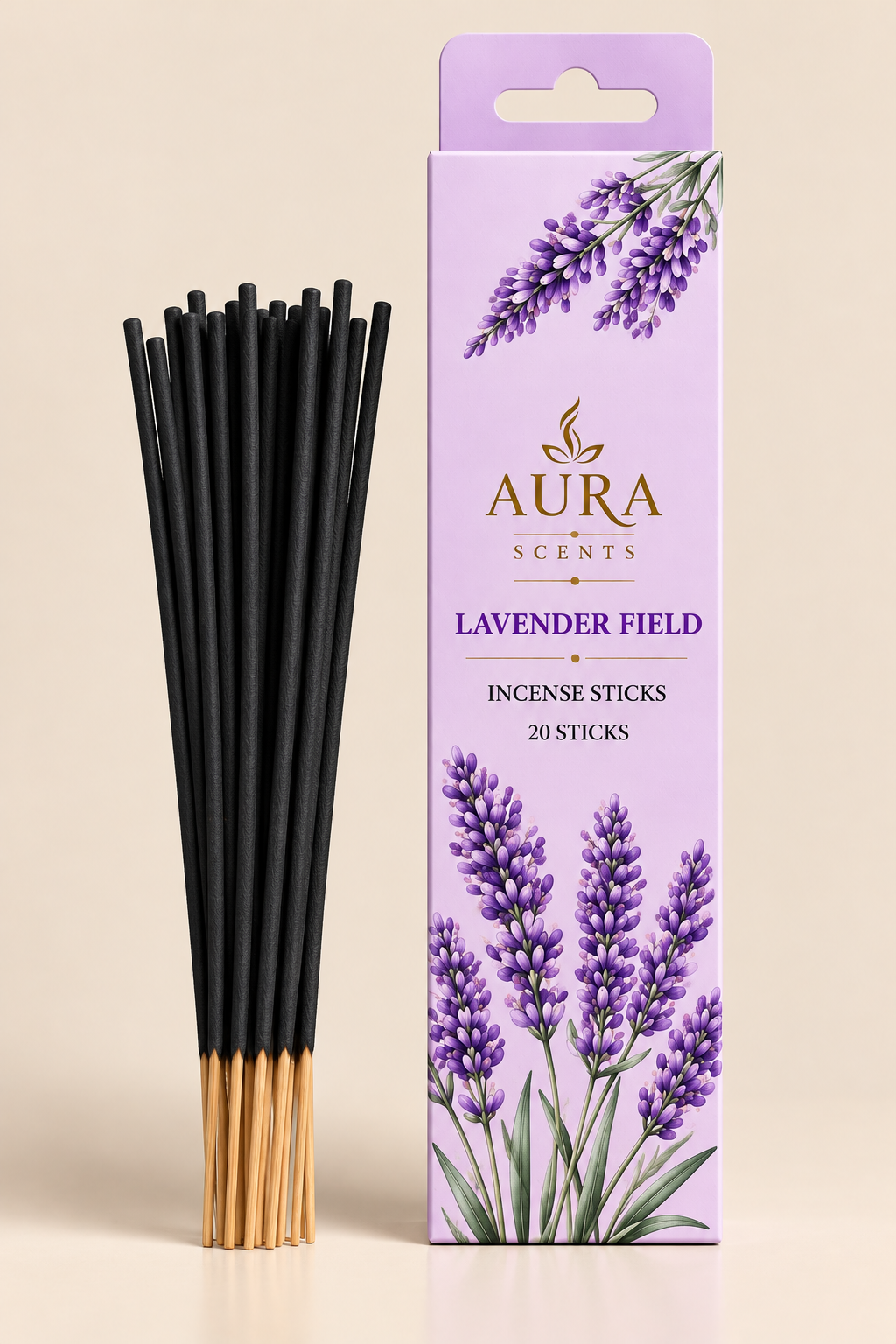 Aura Scents hand-rolled incense sticks on bamboo cores