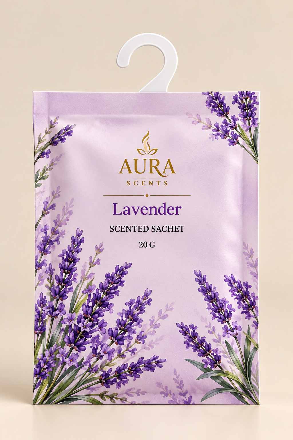 Aura Scents scented sachet in a cotton pouch